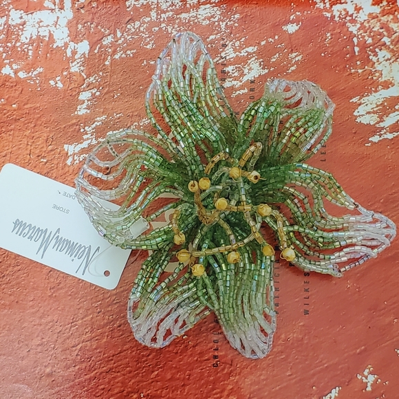 NWT Neiman Marcus Beaded Brooch - Picture 9 of 9